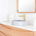 Basins Sticks & Stone Co Concrete Polished Half Moon Basin Colour: Whitehaven Place & Palette