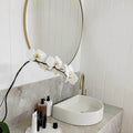 Basins Sticks & Stone Co Concrete Polished Half Moon Basin Colour: Whitehaven Place & Palette