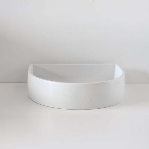 Basins Sticks & Stone Co Concrete Polished Half Moon Basin Colour: Whitehaven Place & Palette