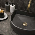 Basins Sticks & Stone Co Concrete Polished Half Moon Basin Colour: Whitehaven Place & Palette