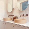 Basins Sticks & Stone Co Concrete Polished Round Basin Colour: Whitehaven Place & Palette