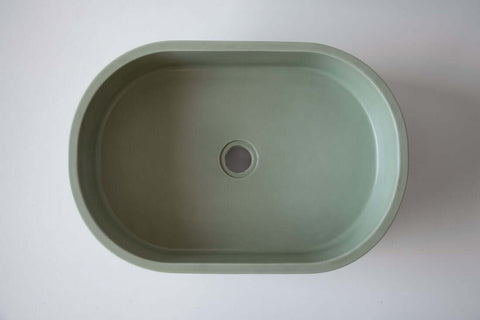 Basins Sticks & Stone Co Concrete Polished Vessel Basin Colour: Whitehaven Place & Palette