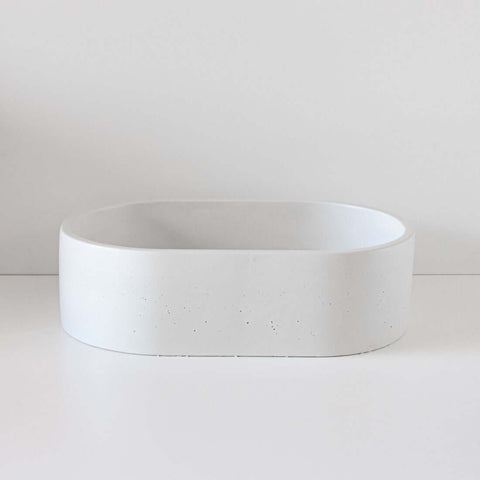 Basins Sticks & Stone Co Concrete Polished Vessel Basin Colour: Whitehaven Place & Palette