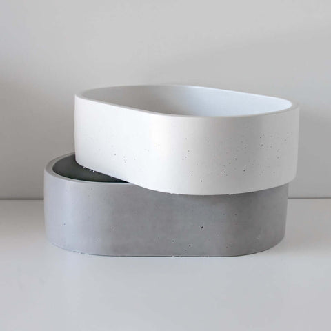 Basins Sticks & Stone Co Concrete Polished Vessel Basin Colour: Whitehaven Place & Palette