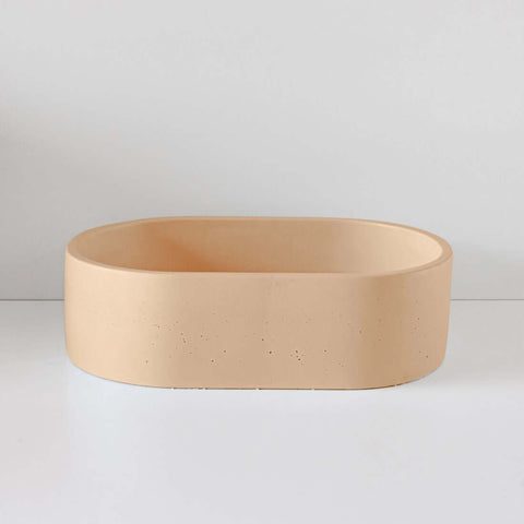 Basins Sticks & Stone Co Concrete Polished Vessel Basin Colour: Fraser Place & Palette