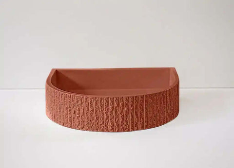 Basins Sticks & Stone Co Concrete Half Moon Rugged Basin Colour: Uluru Place & Palette