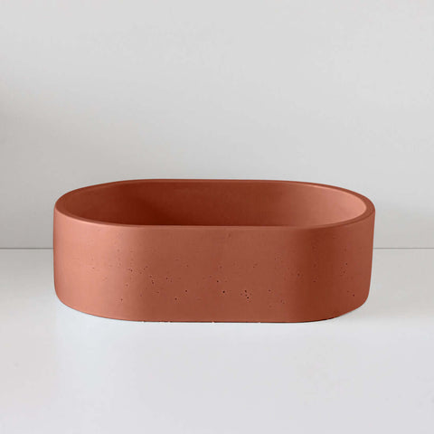 Basins Sticks & Stone Co Concrete Polished Vessel Basin Colour: Uluru Place & Palette