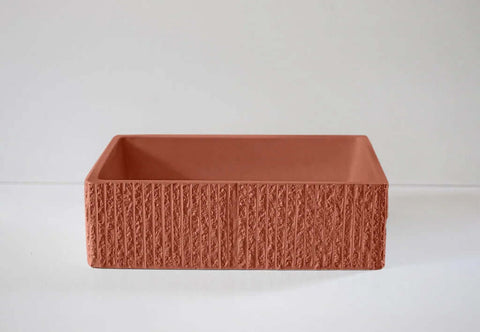 Basins Sticks & Stone Co Concrete Rectangle Rugged Basin Colour: Uluru Place & Palette